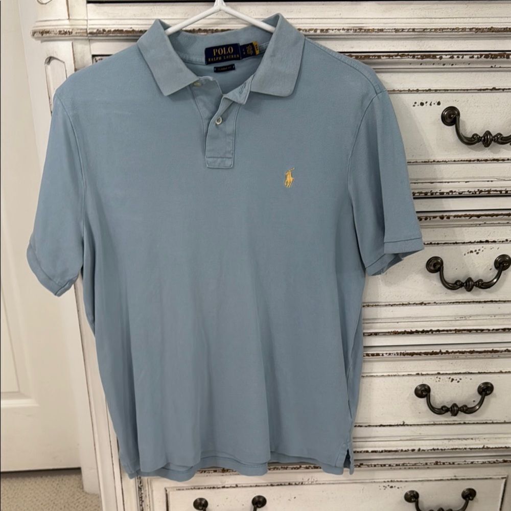 Polo by Ralph Lauren Blue Classic Polo Shirt- 100% cotton- size Lg